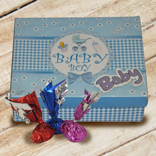 Delicious Handmade Assorted Chocolate Gift Box for Baby Boy