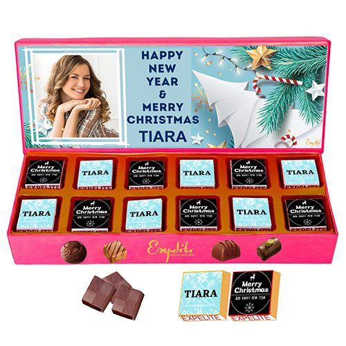 Tantalizing Personalized Festive Chocolates Box