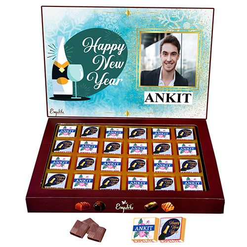 Assorted Personalized New Year Chocolates Treat