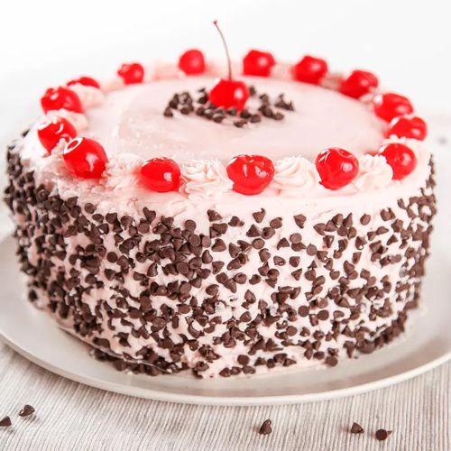 Fresh-Baked Treat of Eggless Chocolate Cherry Cake