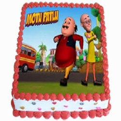 Delectable Motu Patlu Photo Cake for Kids