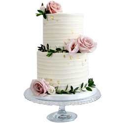 Scrumptious 2 Tier Wedding Cake