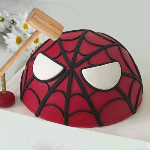 Delectable Spiderman Pi�ata Cake for Kids