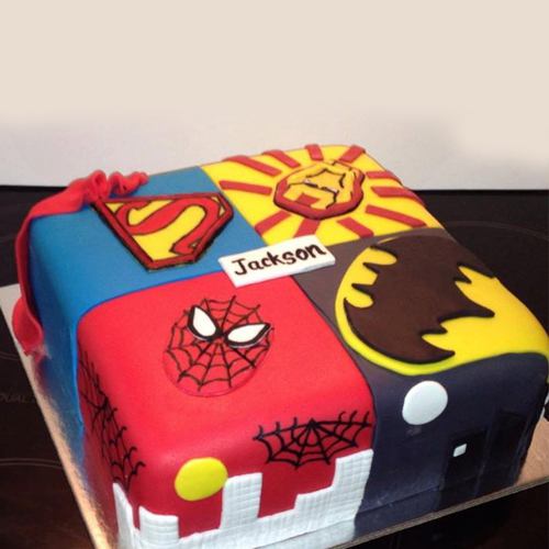 Delicious Birthday Special Super Hero Cake