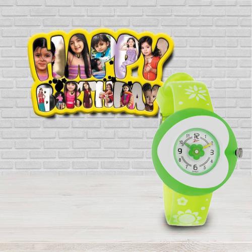 Kids Birthday Special Personalized Photo Frame n Titan Zoop Watch