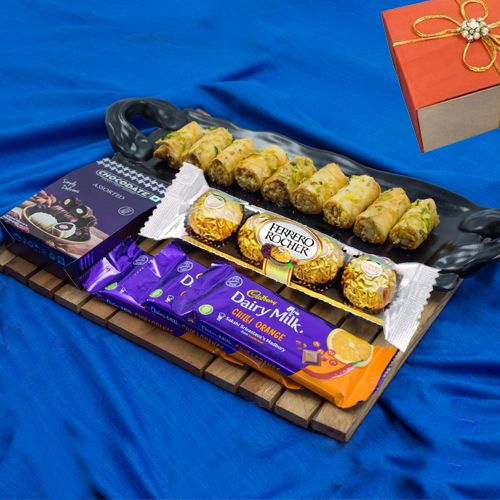 Enchanting Chocolate Assortments with Roll Baklava