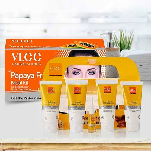 Appealing Pedicure and Manicure Kit with Papaya Fruit Facial Kit from VLCC