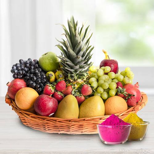 Delicious Seasonal Fruits basket gift hamper