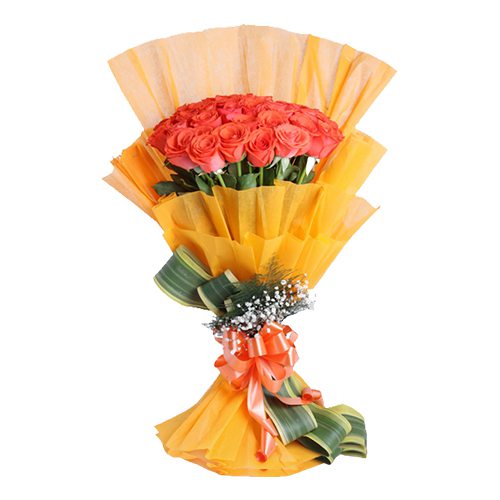 Farewell Orange Roses Bouquet