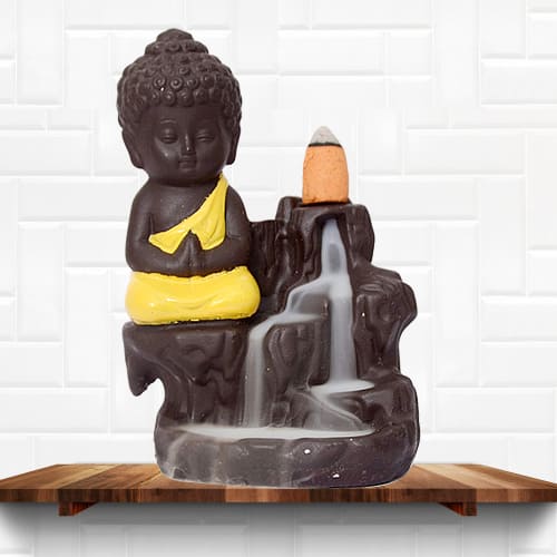 Classy Buddha Incense Smoke Burner Polyresin Fountain