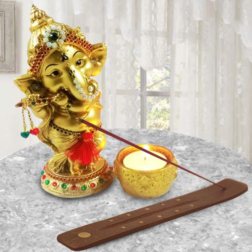 Exclusive Ganesha Idol with Agarbatti Stand