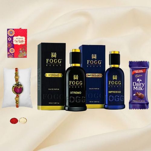 Exclusive Rakhi with Fogg Scents Combo for Bro